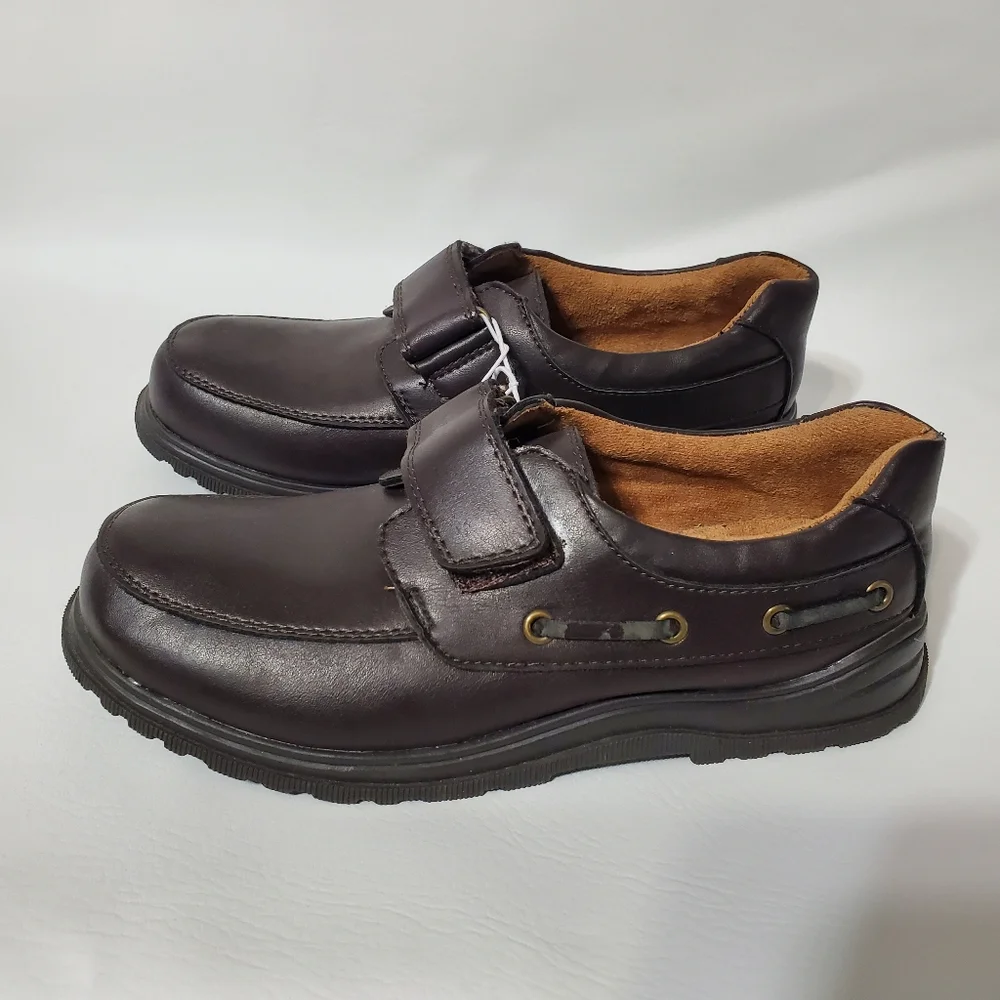 Childrens Place Brown Loafers Hook and Loop Shoes Boys Size 4
